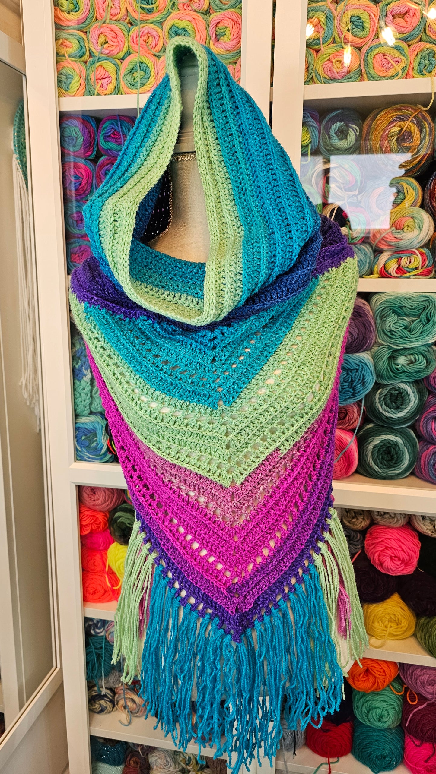 Wild Oleander Hooded Scarf (Gemstones)