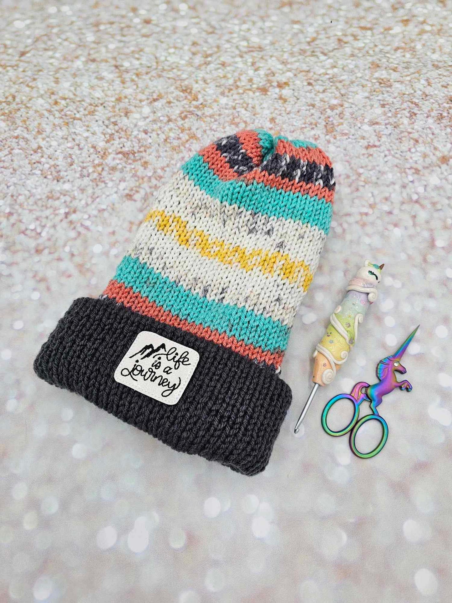 Knit Beanie with Brim